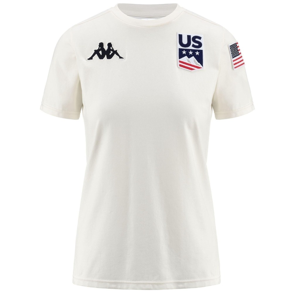 Kappa Pro USA Ski Team Training Jersey Men's XLarge Cream Stretch NWOT